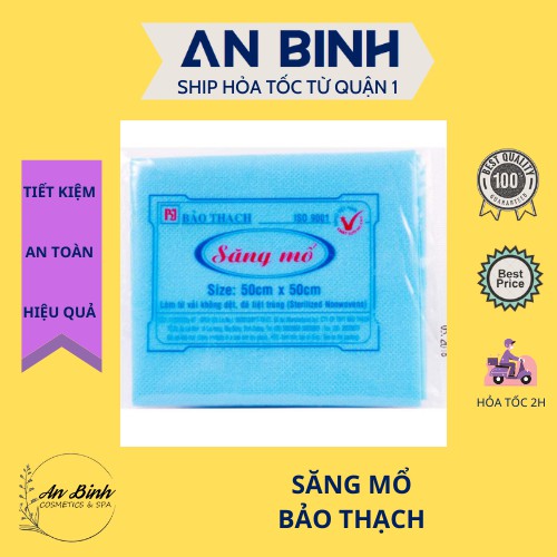 |bịch 20 miếng| săng mổ bảo thạch | săng mổ 60x80 tiệt trùng dùng trong y tế thẩm mỹ-spa
