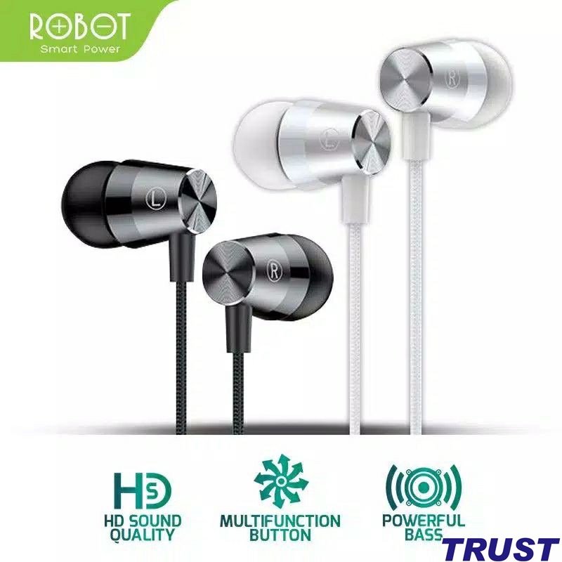 Bảo hành 12 tháng - lỗi 1 đổi 1 - tai nghe có dây -jack cắm 3.5mm - âm thanh sắc nét- robot re101s