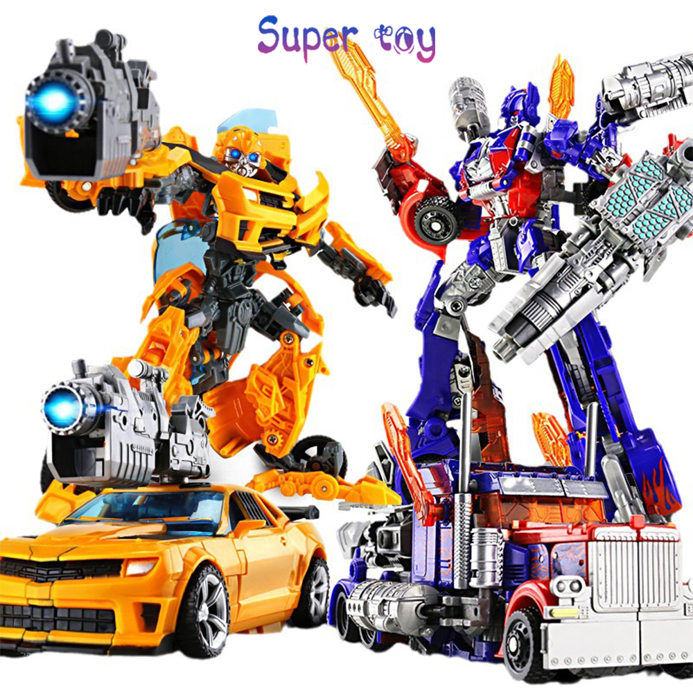 Robot người máy biến hình xe ô tô Transformer Optimus Prime, Bumblebee đồ chơi mô hình Xe tải, máy bay chiến đấu, xe tăng, Autobots Với vũ khí