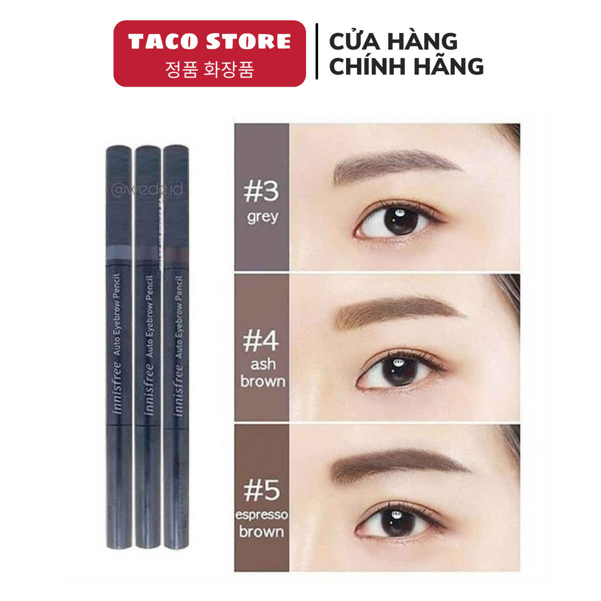 Chì kẻ mày ngang Auto Eyebrow Pencil Hàn Quốc