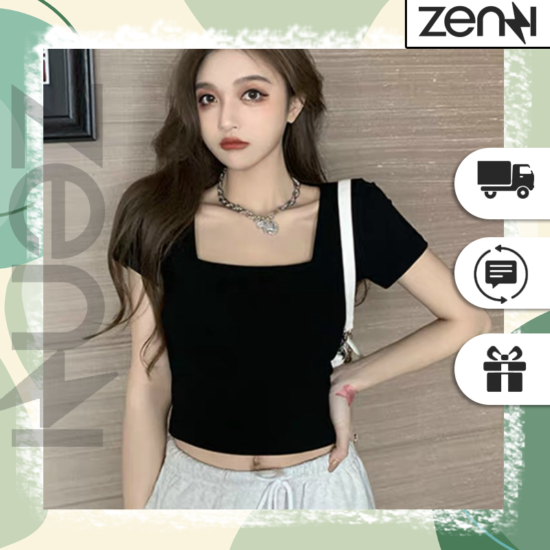 Áo Thun Croptop Cổ Vuông - Mẫu HOT nhất 2022- Shop có bán sỉ sll
