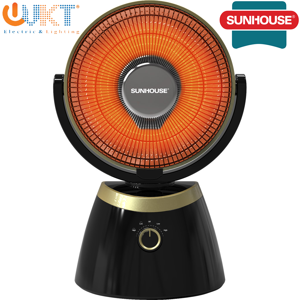 Quạt sưởi carbon xoay 4 chiều sun-house shd7008 công suất 800w