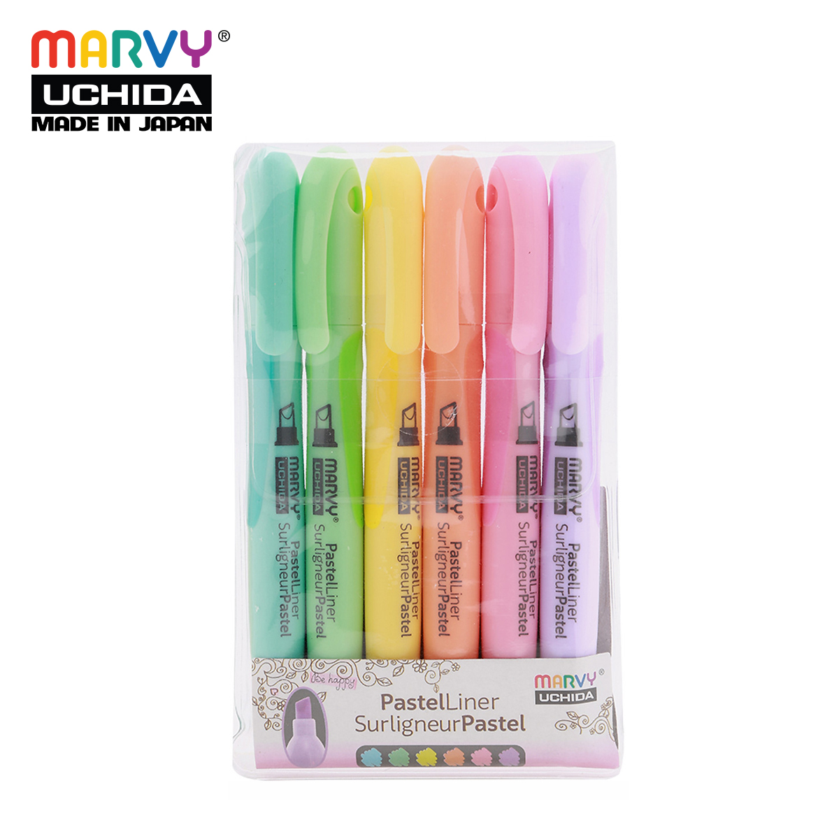 Combo 6 cây bút dạ quang marvy 8000