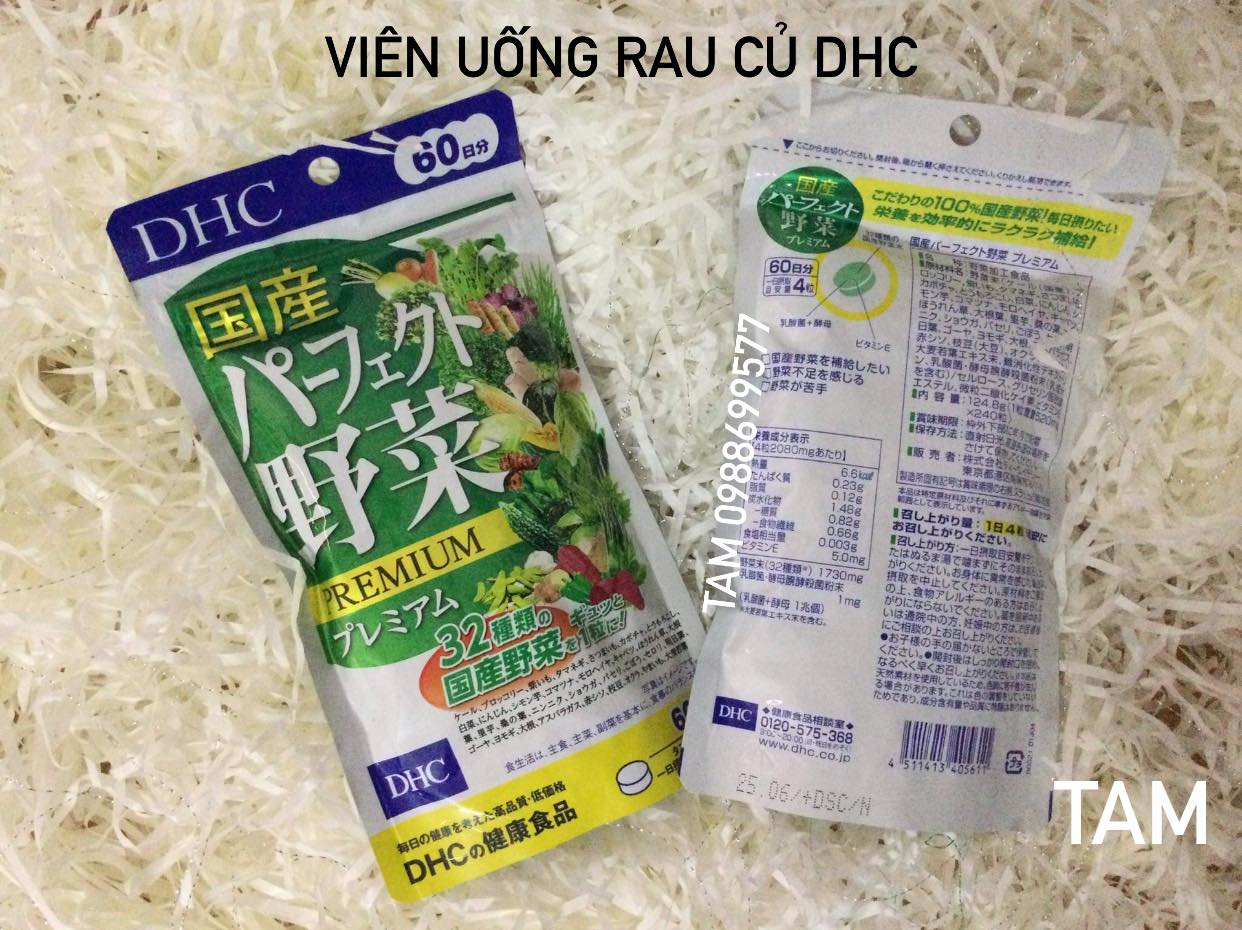Viên uống rau củ DHC Perfect Vegetable Premium Japanese Harvest Gói 60