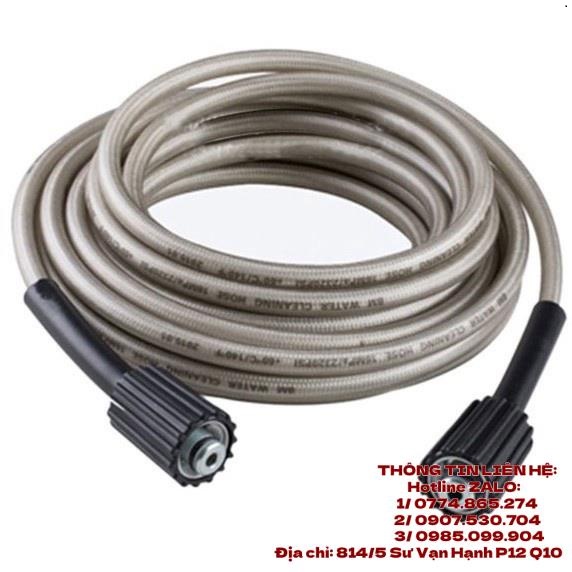 Dây xịt cao áp máy rửa xe loại tốt 7m 10m 15m 20m - 2 đầu ren 22mm - dây áp lực cho máy xịt rửa