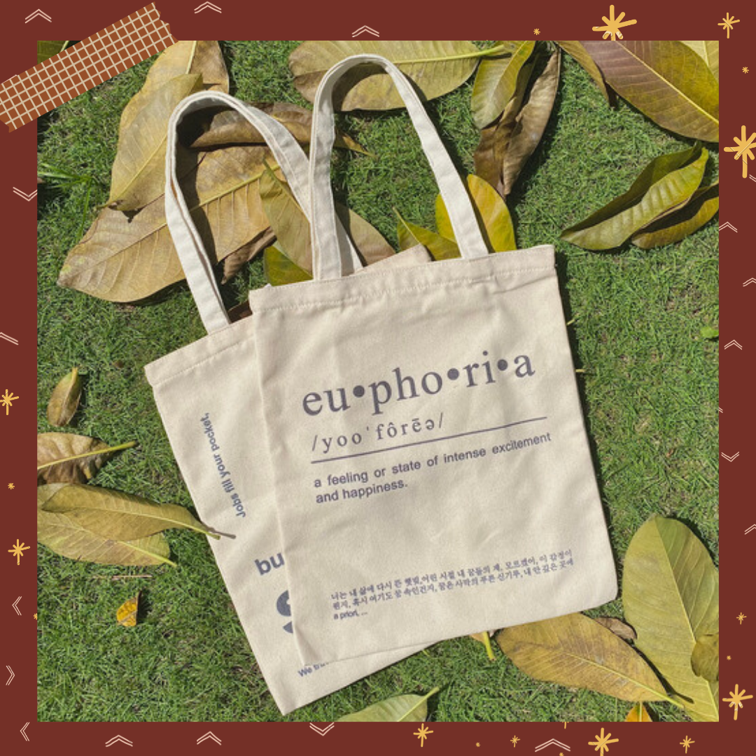 Túi tote, túi vải canvas basic Euphoria minimal miloostudios