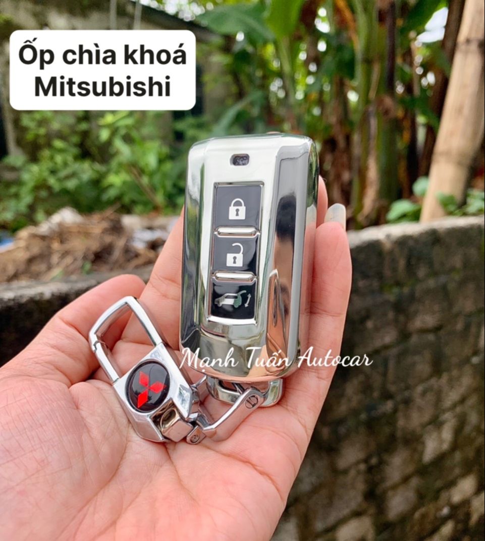 Ốp chìa khoá Mitsubishi Xpander, Outlander, Attrage, Mirage, Pajero chìa thông minh