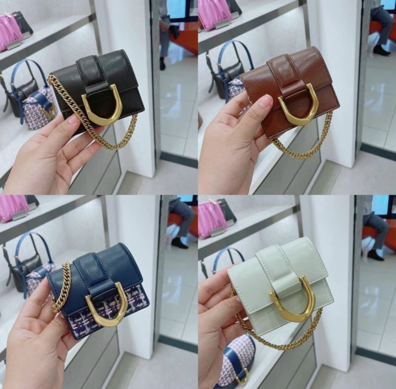 Túi đeo chéo nữ fullbox ck6-50840849 size: 9cm7cm