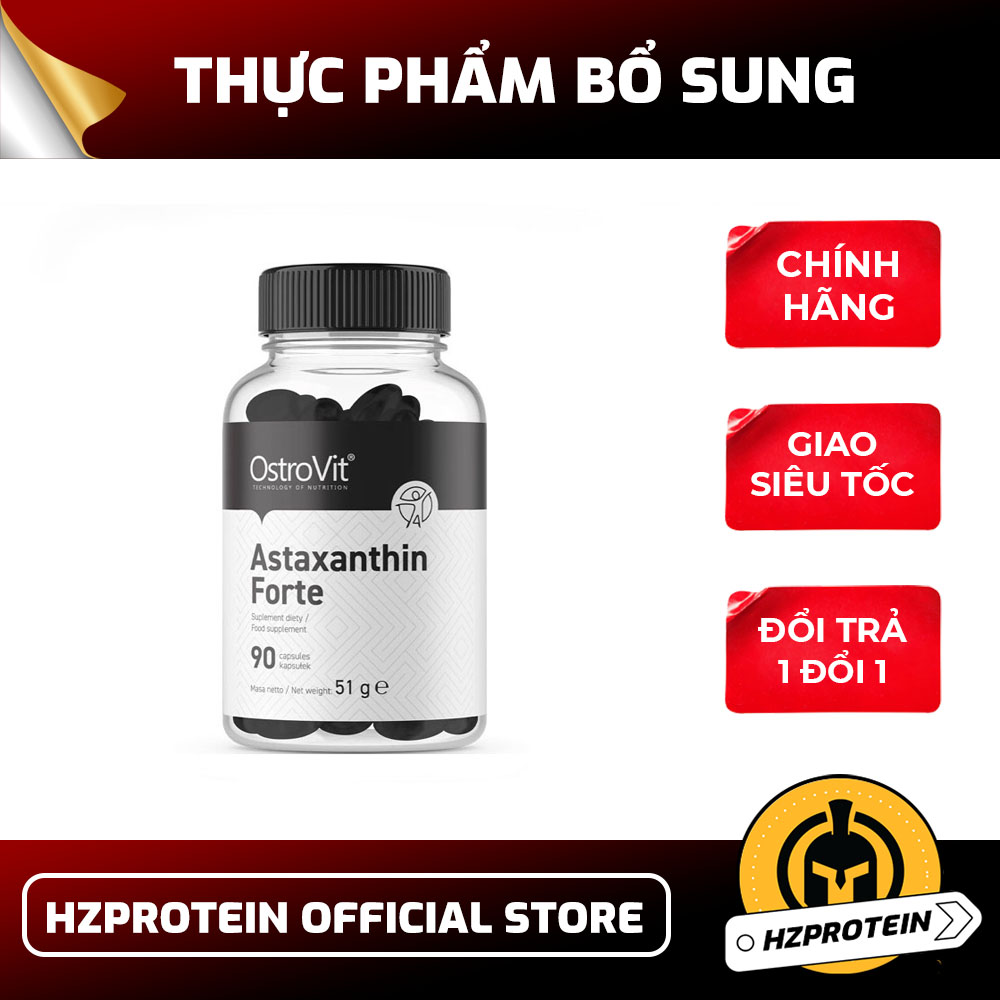 OstroVit Astaxanthin Forte (90 viên) -  Hỗ trợ quá trình tái tạo và phục hồi