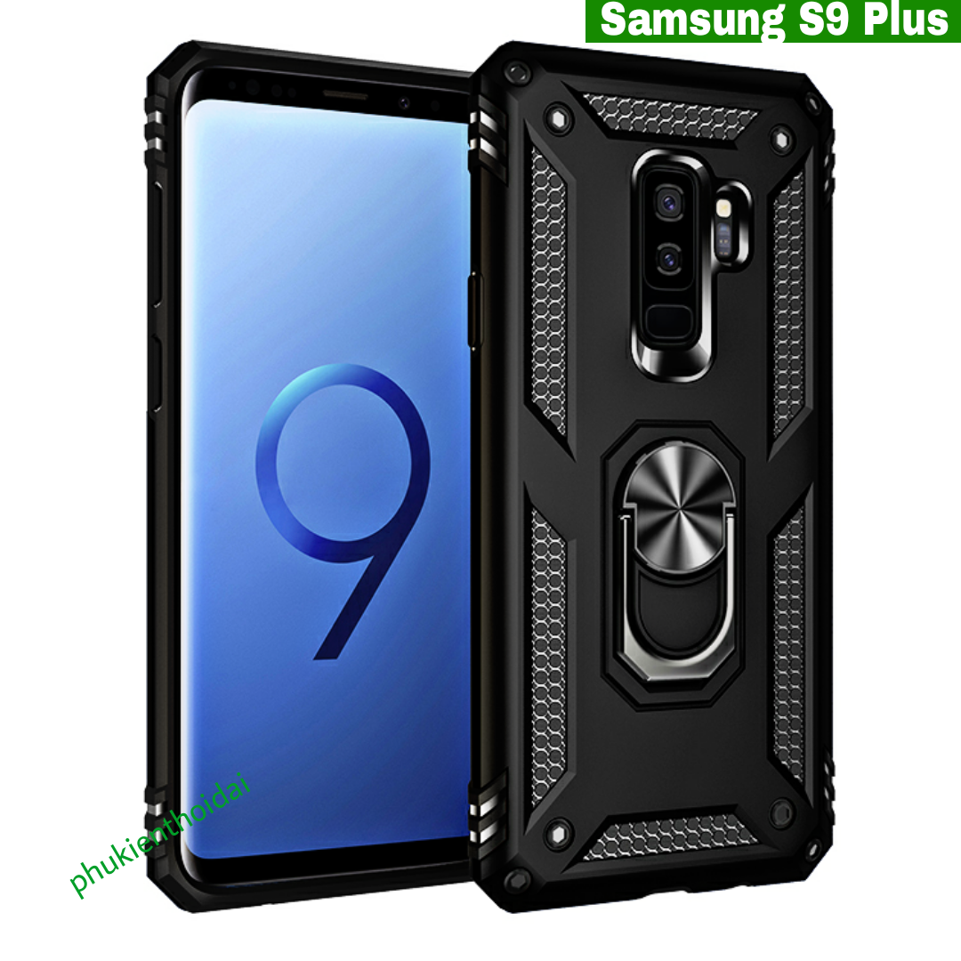 Ốp lưng Samsung S9 Plus Quân Đội Iring nhẫn hút ô tô chống sốc cao cấp