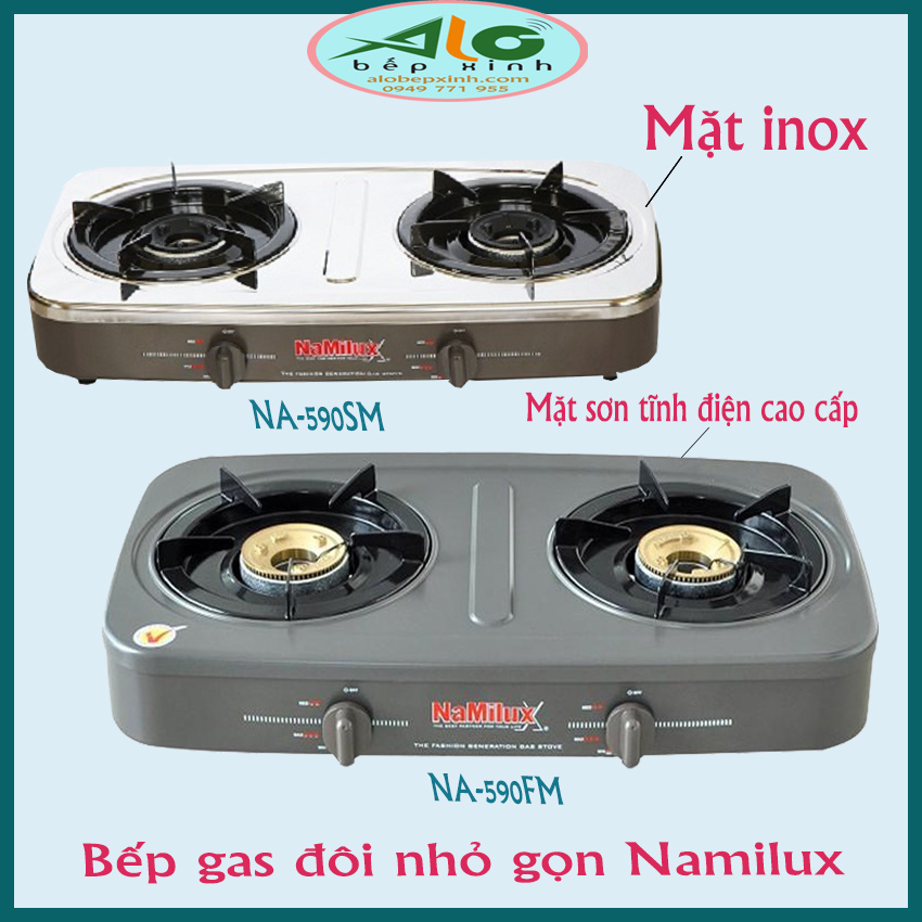 Bếp gas namilux na-590fm và na-590sm - bảo hành 2 năm - tiết kiệm gas - alo bếp xinh