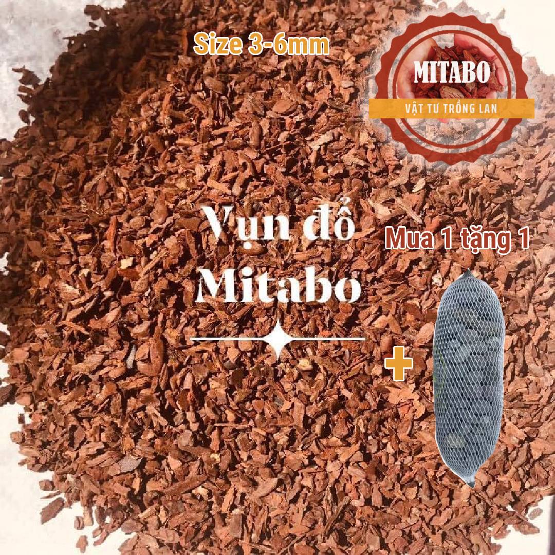 [Giảm 50% + quà tặng] Combo 5kg vỏ thông trồng lan xay nhỏ hàng đẹp chất lượng vỏ thông Mitabo kích thước 3-6mm - Giá thể trồng lan chuyên dụng tặng kèm túi phân dê