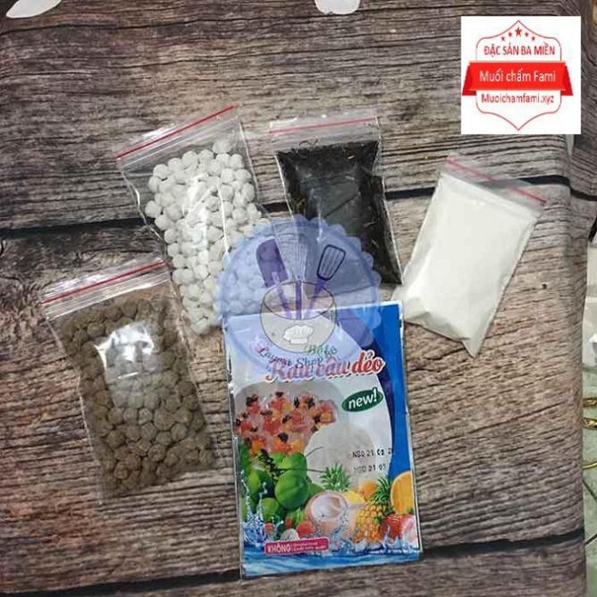 sét trà sữa thái xanh có rau câu(như hình)5 ly 59K[Giao hàng bình thường]