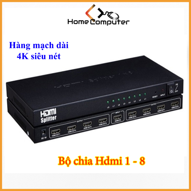 Bộ chia hdmi ra 2 cổng,4 cổng,8 cổng, 1 ra 2, 1 ra 4, 1 ra 8. hàng mạch dài. bảo hành 6 tháng