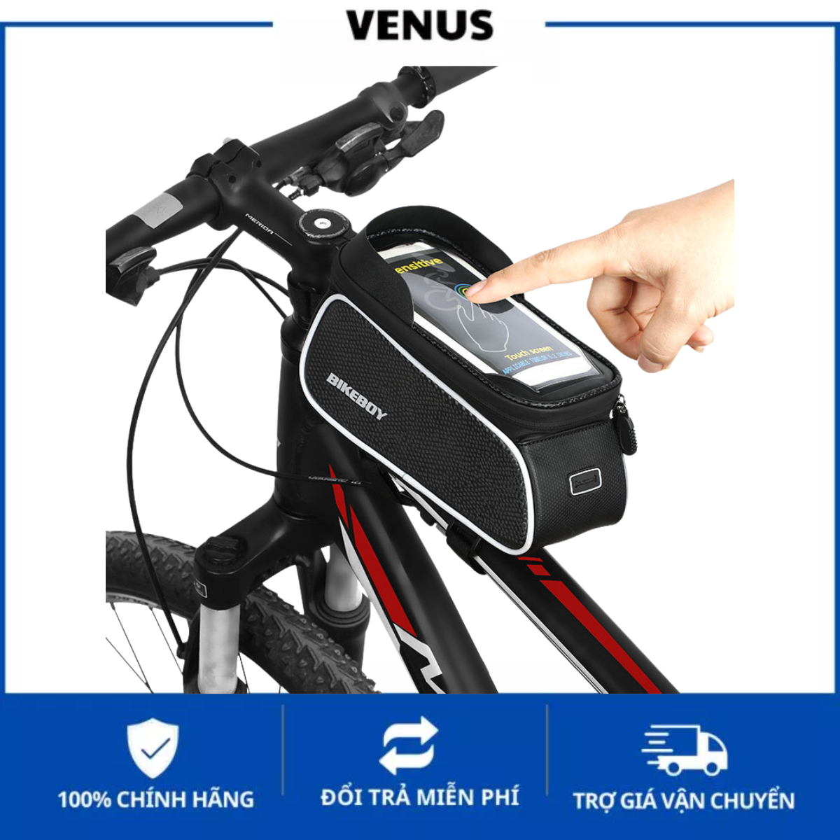 Túi đựng đồ treo sườn xe đạp cao cấp bikeboy, túi treo ghi đông xe đạp thể thao