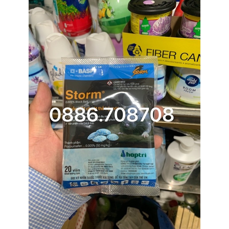 Thuốc diệt chuột storm 20 viên(mẫu mới)