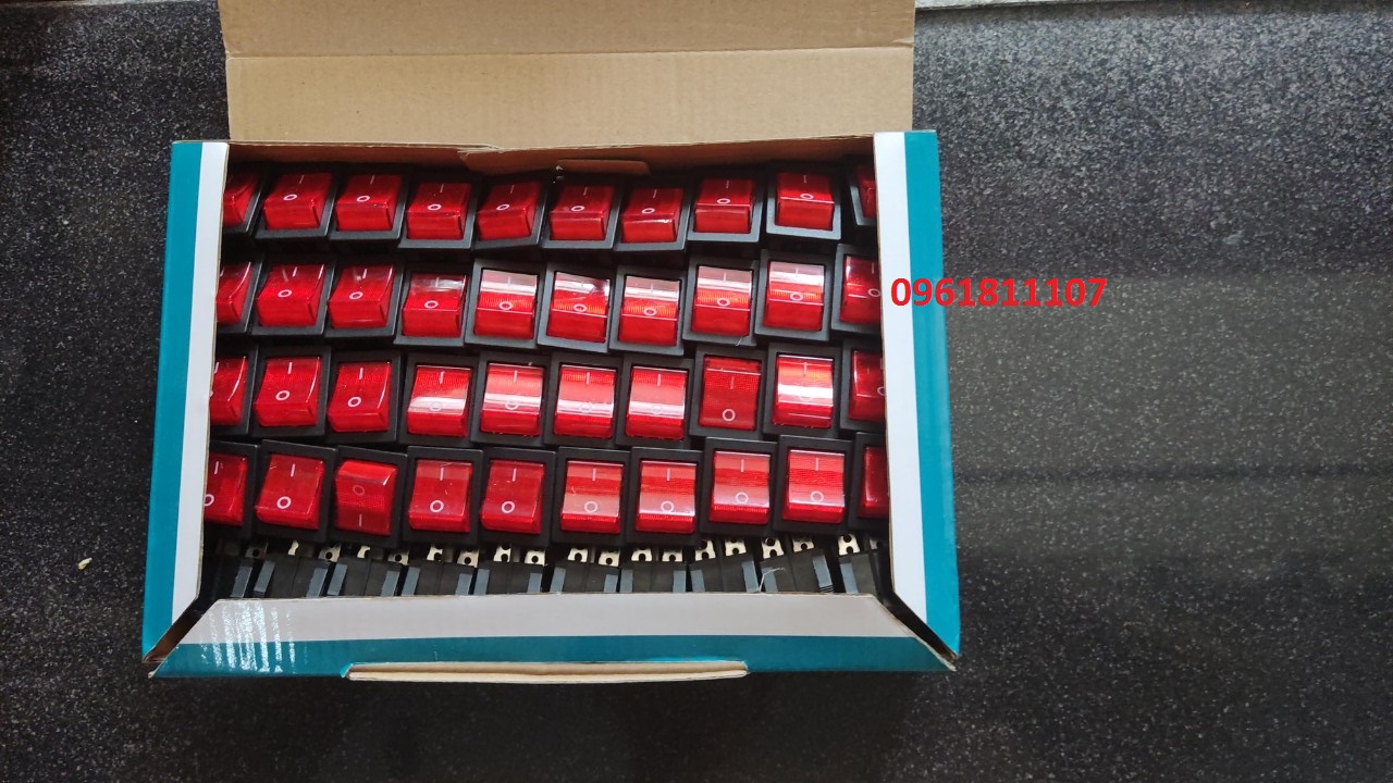 Công tắc máy hàn 30A có đèn, công tắc hàn, công tắc 220V, công tắc hàn đỏ