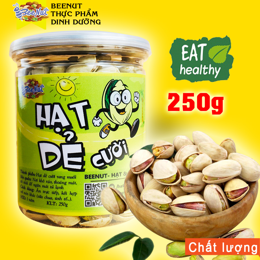 Hạt dẻ cười 250g, Hạt dẻ Mỹ không tẩy trắng, Hạt dinh dưỡng BeeNut