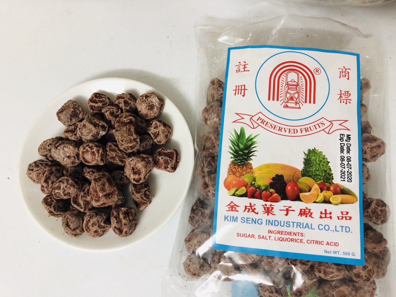500g xí muội mặn có hạt vị đậm đà - doanvat_hangduong