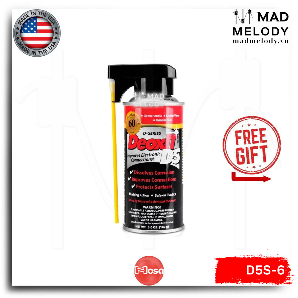 Hosa caig deoxit d5 contact cleaner d5s-6 5oz 142g