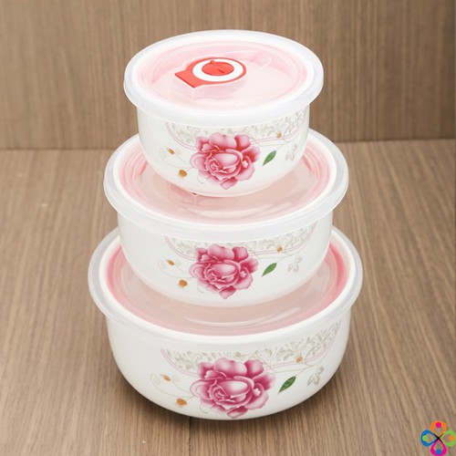 Bộ thố sứ 3 món cao cấp có nắp hút chân không viet nam