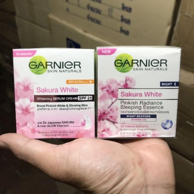 Kem Dưỡng Trắng Da Garnier Sakura White Thái Lan(ngày hoặc đêm)
