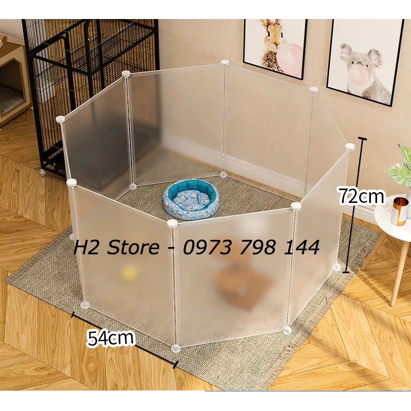 Sỉ/lẻ - CHUỒNG QUÂY CHÓ MÈO TRẮNG TRONG SUỐT ️BÁN LẺ TỪNG TẤM️ Tặng 2 chốt /1 tấm.