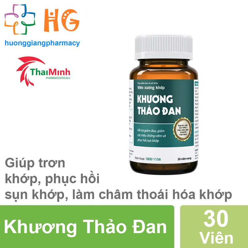 Khương thảo đan Giảm đau giảm viêm xương khớp đau vai gáy thoái hóa khớp Lọ 30 viên