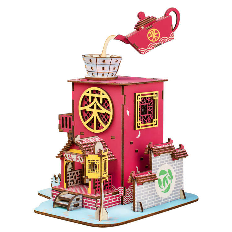 Mô hình gỗ 3d the tea house