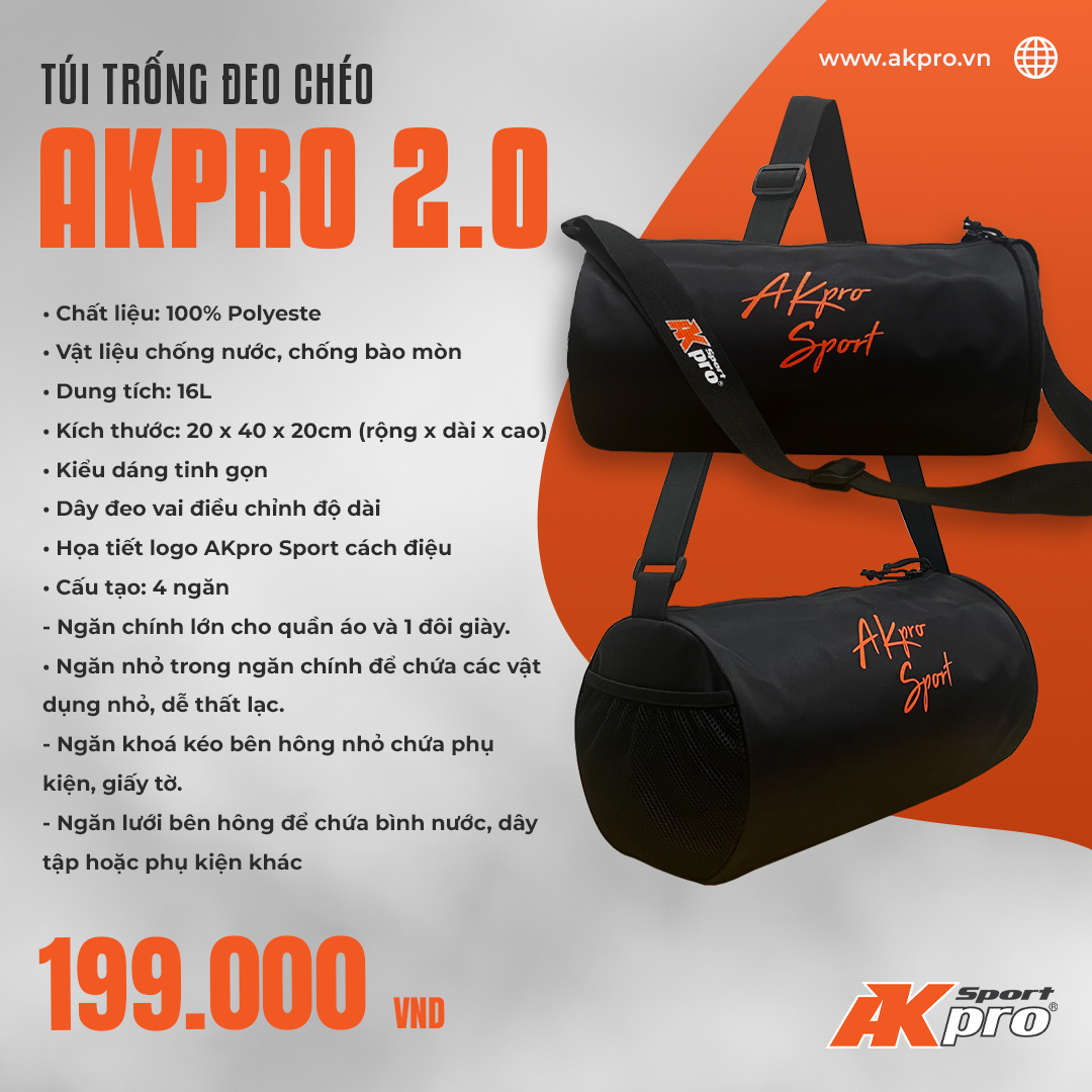 TÚI TRỐNG ĐA NĂNG AKPRO SPORT 2.0