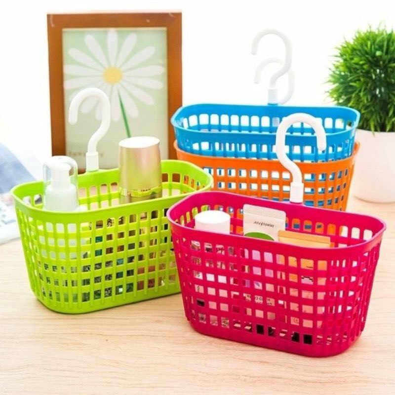 Rổ treo bồn rửa chén, nhà tắm có móc - Rổ nhựa có móc treo đồ đa năng tiện ích