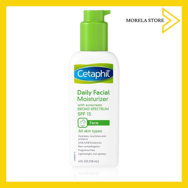 [HCM]Kem dưỡng ẩm không nhờn chống nắng Cetaphil Daily Facial Moisturizer with Sunscreen Broad Spectrum SPF 15 118ml
