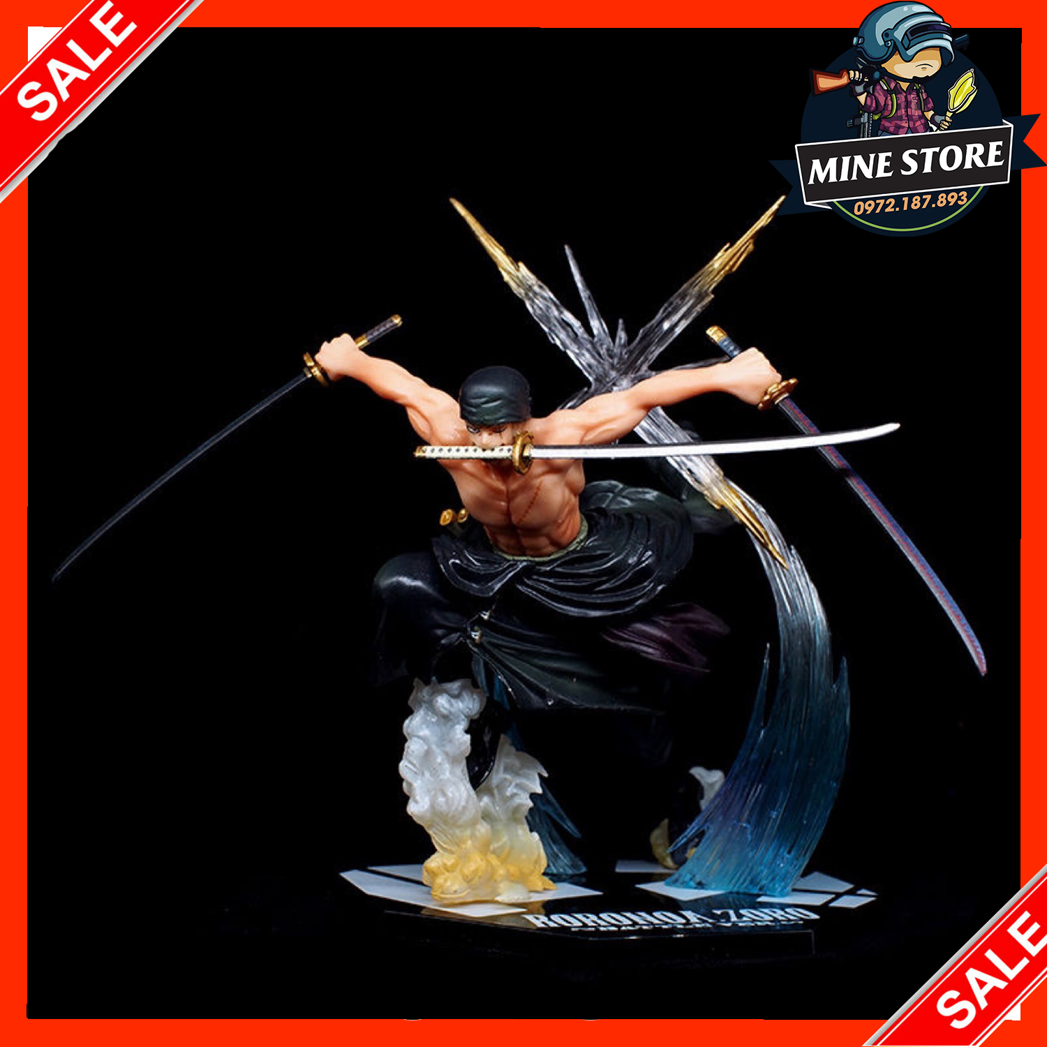 Mô Hình Zoro Figure Zoro Ngậm Kiếm Mô Hình One Piece Cực Ngầu