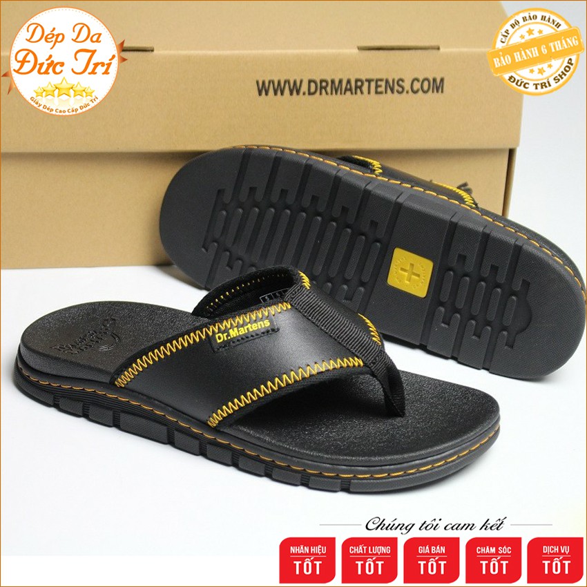 Dép da nam quai kẹp dr martens athens thong thailan da bò đế doctor dr6
