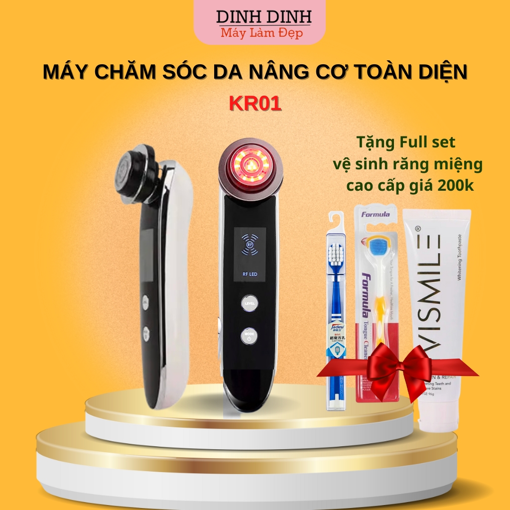 Máy nâng cơ mặt đẩy tinh chất KR01 máy massage mặt chăm sóc da chuyên sâu cao cấp - Dinh Dinh Máy làm đẹp