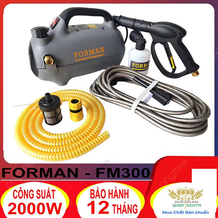 Máy rửa xe mini forman fm300 - có chức năng chỉnh áp 2000w
