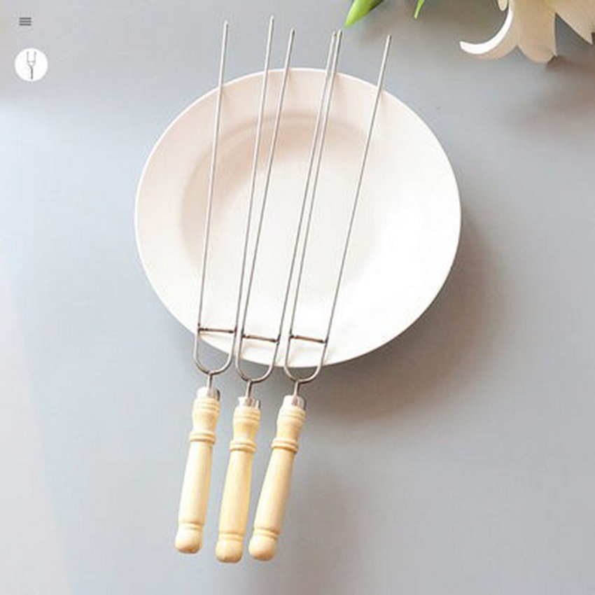 Que xiên nướng, xiên nướng BBQ, Hình chữ U, nướng sườn, cánh gà, xúc xích