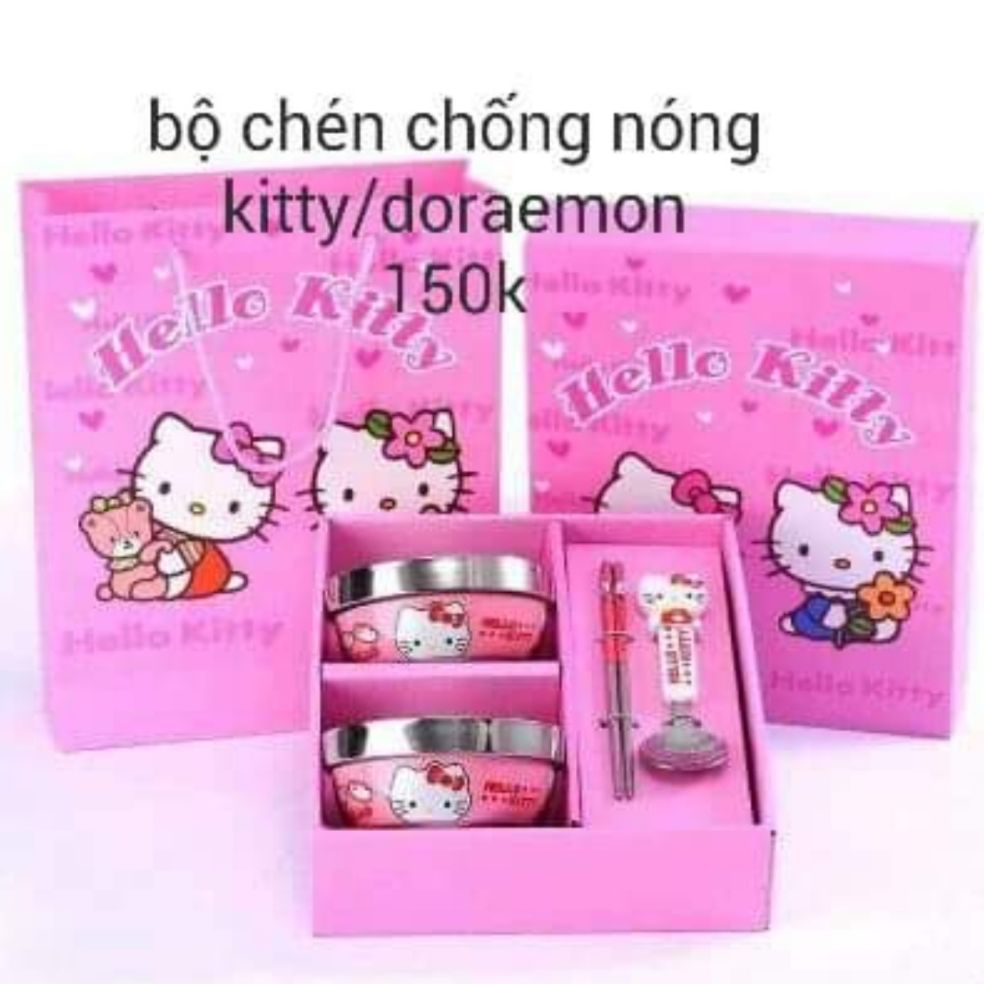 Bộ chén ăn hello kitty