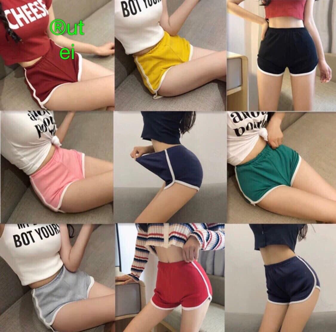 [HCM]Quần đùi nữ  quần thể thao nữ lưng thun con giãn