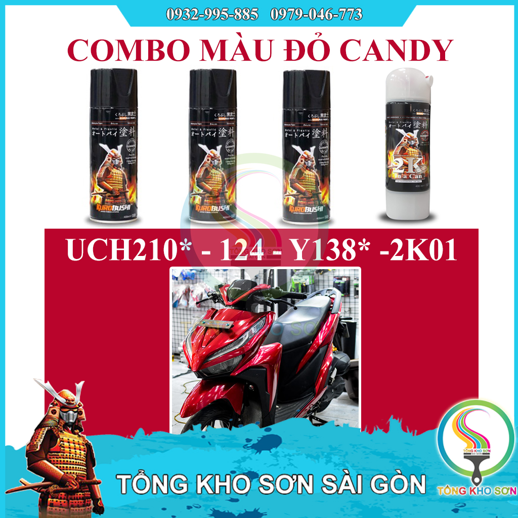 Combo Bình Sơn Samurai Đỏ Candy Y138