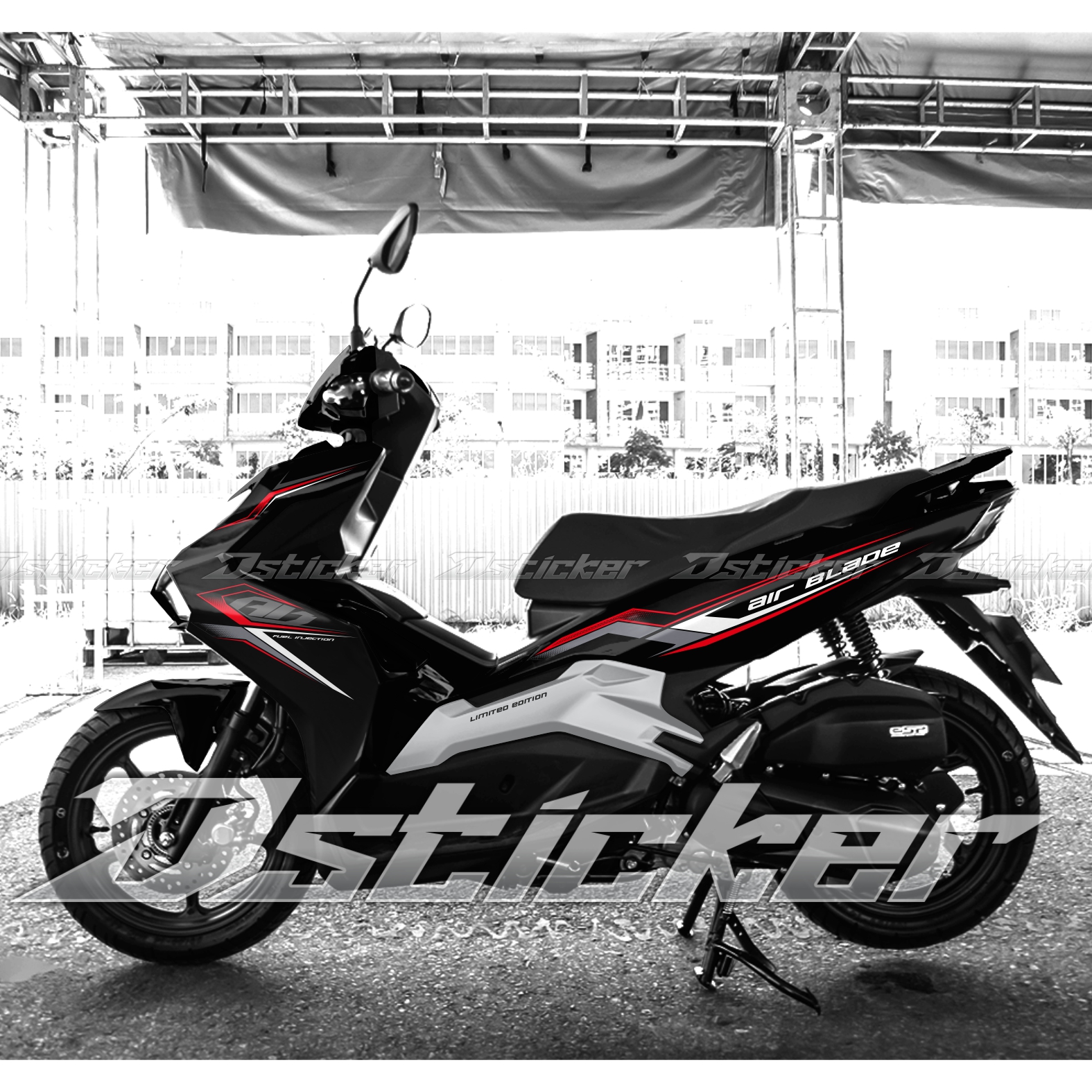 TEM AIR BLADE 2020 - RỜI CHO XE ĐEN - TEM ĐỎ