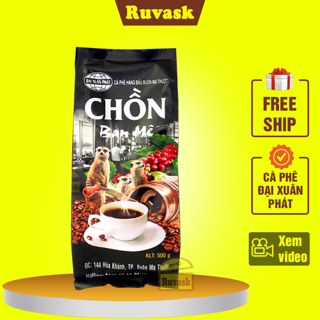 Cafe Pha Phin Chồn ĐẠI XUÂN PHÁT ĐẶC BIỆT NGON - Cà Phê Chồn Cao Cấp Hương Vị Thượng Hạng Buôn Mê Thuột - Cafe Việt Đen Đa Rubusta Vị Nguyên Chất - Coffee Ruvask