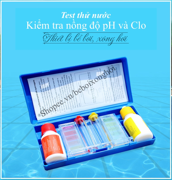 Bộ test thử nước bể bơi dùng để kiểm tra ph nước, xử lý nước