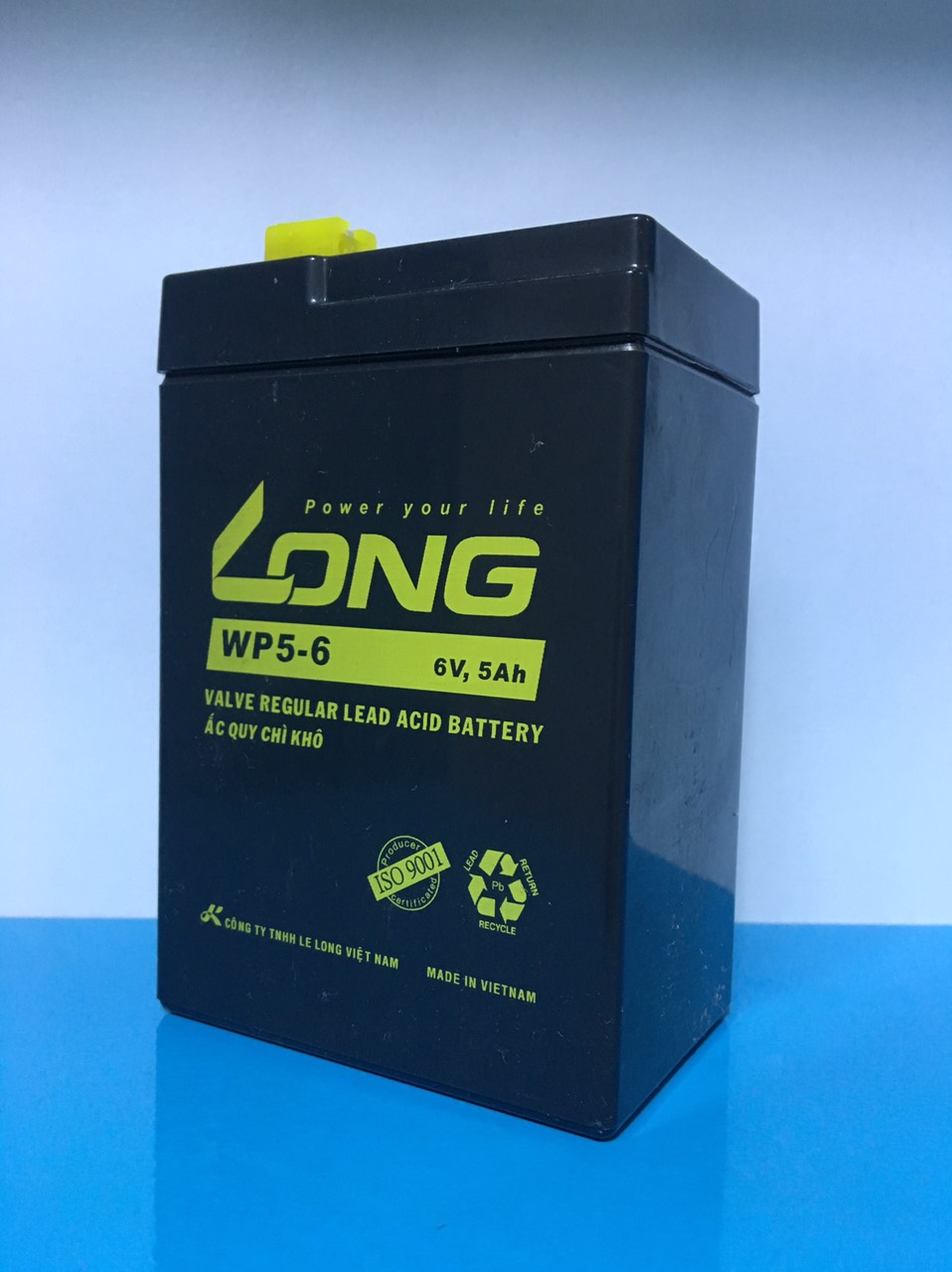 Ắc quy khô LONG WP5-6 6V-5AH Bình ắc quy khô 6v cho xe điện trẻ em đèn khẩn cấp quạt sạc