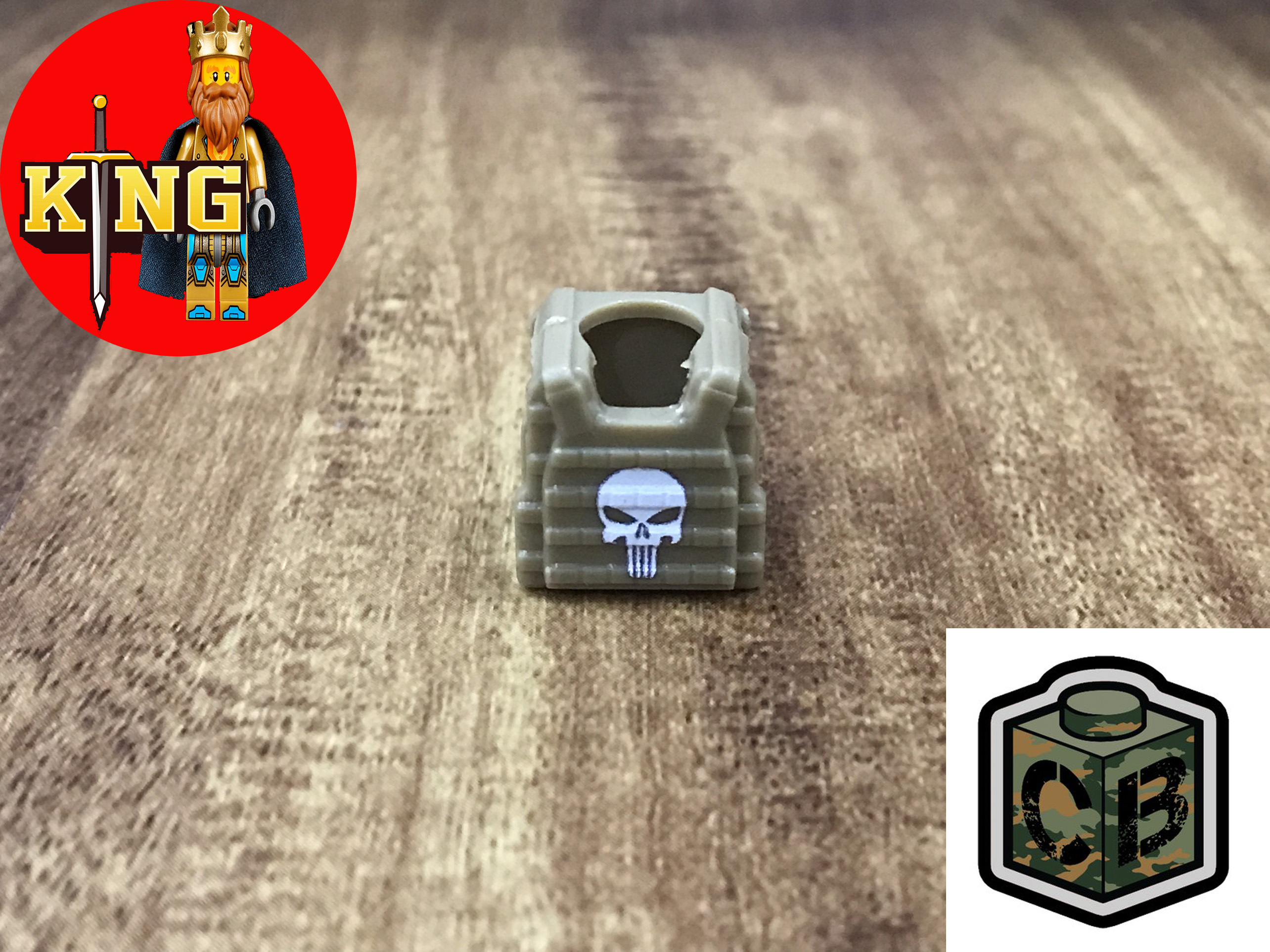 CombatBrick Custom LEGO Minifigure Accessory Body Armor in Desert Tan Phụ kiện đồ chơi LEGO