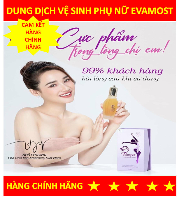 Dung dịch vệ sinh Evamost 120ml/dung dịch vệ sinh phụ nữ/làm hồng và se khít vùng kín/kháng viêm khử mùi hôi
