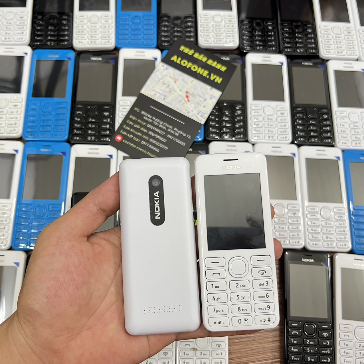 [HÀNG CHÍNH HÃNG] Điện thoại cổ Nokia 206 2 sim máy đẹp, main zin, bảo hành 1 năm - tặng kèm pin sạc