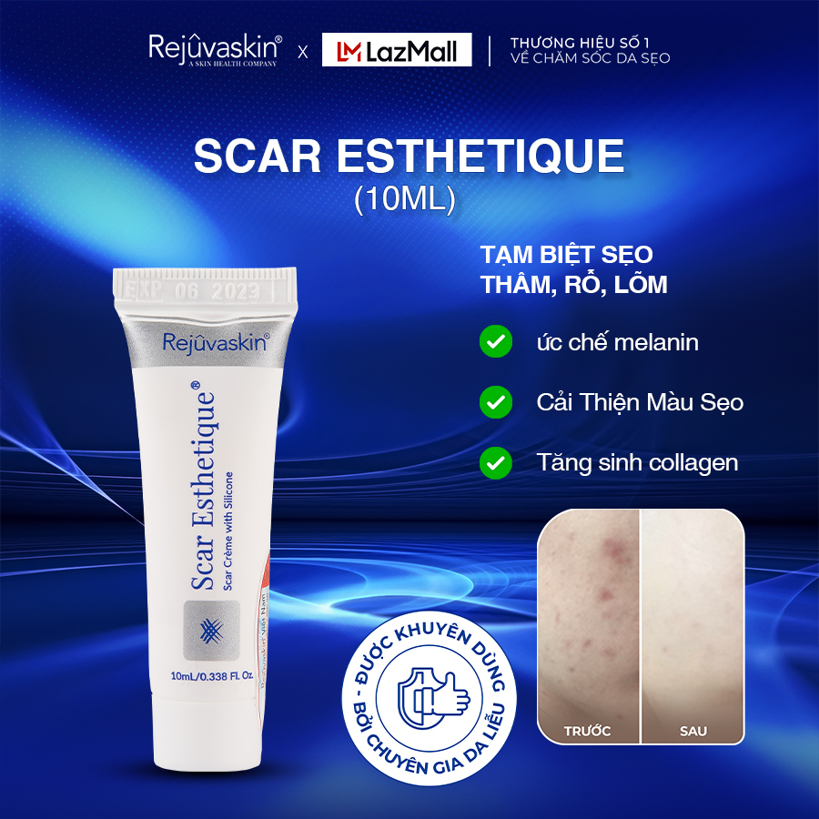 Kem Xóa Mờ Sẹo Thâm, Rỗ, Lõm Rejuvaskin Scar Esthetique 10ml