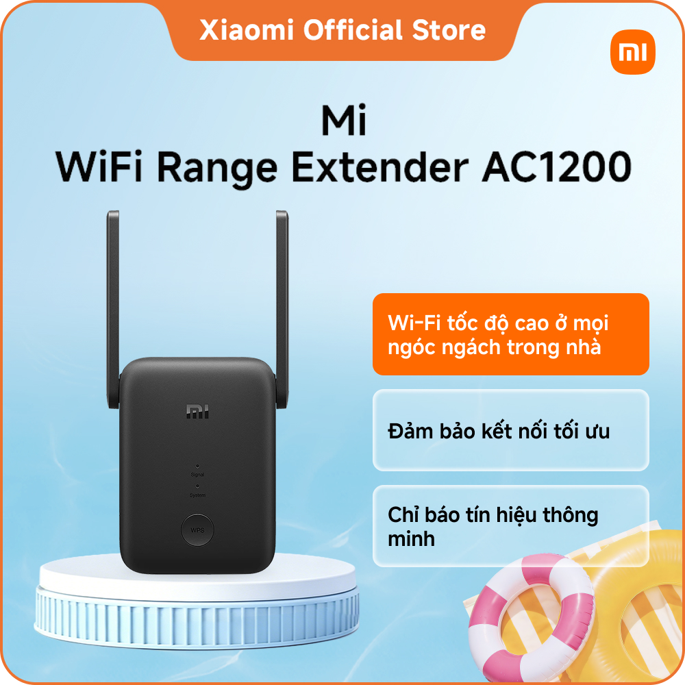 Mi WiFi Range Extender AC1200 | Wi-Fi tốc độ cao ở mọi ngóc ngách trong nhà | Đảm bảo kết nối tối ưu | Chỉ báo tín hiệu thông minh