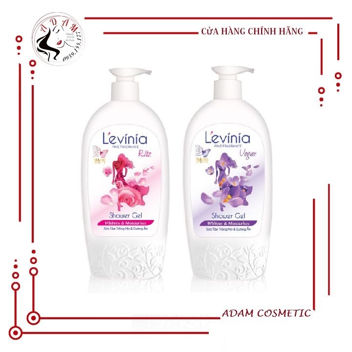 Sữa Tắm NANO Trắng Da Chống Nắng Levinia 500g Hồng - Tím (L'evinia)